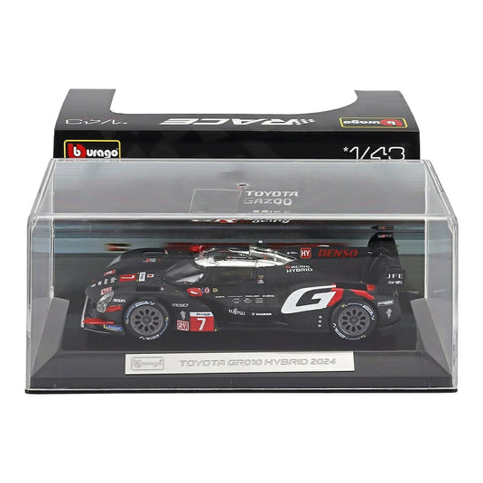 Toyotaトヨタ GR010 ハイブリッド #7 24時間ルマン 2024 小林可夢偉 Jose Maria Lopez Nyck de Vries ブラック / Bburago 1/43 ミニカー
