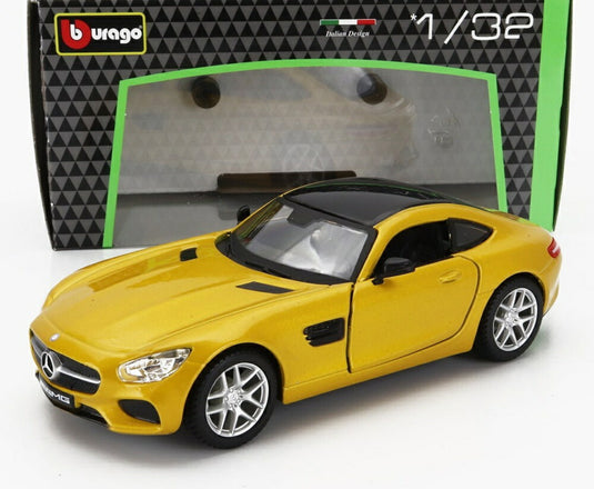 MERCEDES BENZ AMG GT C190 2016 イエローメタリック ブラック/ Bburago 1/32 模型