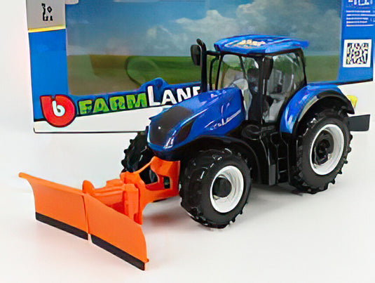 NEW HOLLAND T7.315 TRACTOR 2009 BLUE ORANGE/Bburago 1/32ミニカー 農業機械