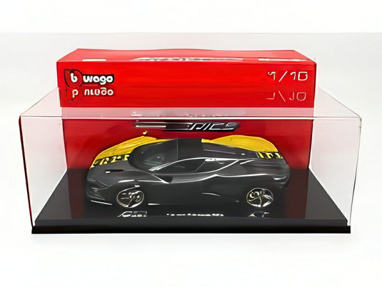 【予約】2026年発売予定FERRARI DAYTONA SP3 クローズドルーフ スペシャルリバリー 2022 ケース付 限定 ジャッロモデナ シャイニーカーボン/ Bburago 1/18 600台限定 海外限定ミニカー