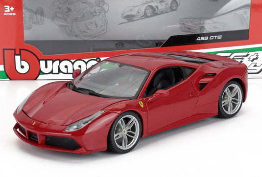 Ferrariフェラーリ 488 GTB クーペ 2015 レッド / BURAGO 1/18 ミニカー