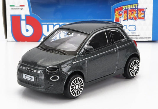 Fiatフィアット 500e 2021 Full Electricフルエレクトリック グレーメタリック / Bburago 1/43 ミニカー