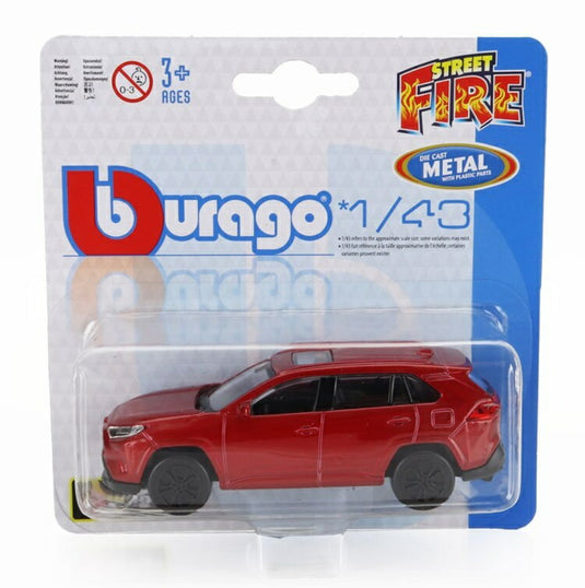 Toyotaトヨタ RAV4 2022 レッドメタリック / Bburago 1/43 ミニカー