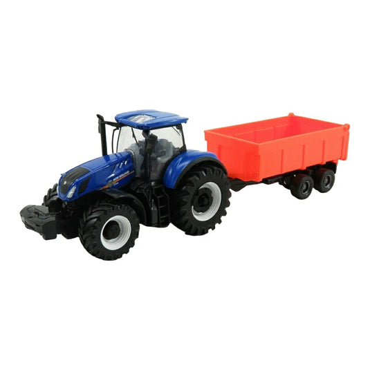 New Hollandニューホランド T7.315 Tractorトラクター + Tipping Trailerティッピングトレーラー ブルー レッド / Bburago 1/50 ミニカー