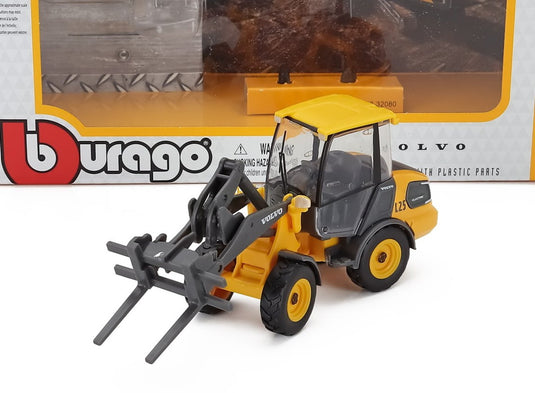 Volvoボルボ L25H Ruspa Gommata Tractorトラクター Scraperスクレイパー 2010 Yellow Blackイエローブラック / Bburago 1/50 建設機械