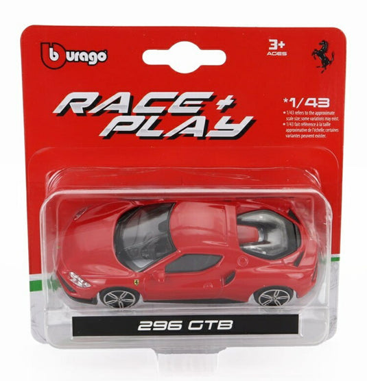 Ferrariフェラーリ 296 GTB HYBRIDハイブリッド 830HP V6 2021 REDレッド / Bburago 1/43 ミニカー