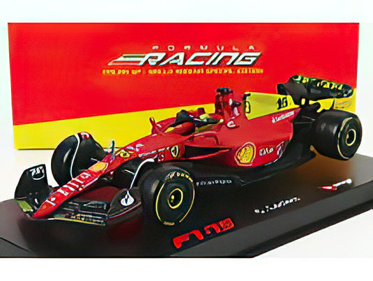 FERRARI F1 75 SCUDERIA FERRARI N 16 2nd MONZA GP ITALY (POLE POSITION) 2022 CHARLES LECLERC EXCLUSIVE CARMODEL RED YELLOW/Bburago 1/43ミニカー シグネチャーシリーズ