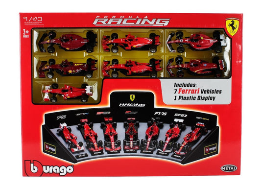 【予約】 Ferrariフェラーリ Set F1 7x Scuderia Ferrari SF1000 SF21 SF75 SF23 SF24 2019 2024 Vettel L / Bburago 1/43 ミニカー