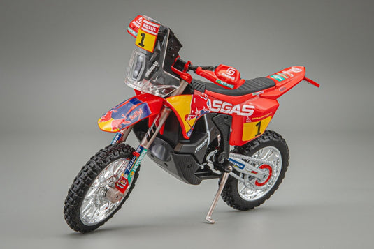 Gasgasガスガス RX450F No 1 Dakar Rally 2023 red yellow /Bburagoブラゴ 1/18 ミニカー