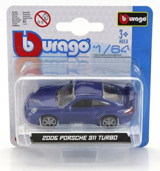 Porscheポルシェ 911 997 TURBOターボ COUPEクーペ 2006 BLUEブルー / Bburago 1/64 ミニカー