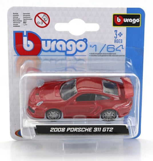 Porscheポルシェ 911 997 GT2 COUPEクーペ 2008 REDレッド / Bburago 1/64 ミニカー