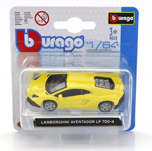 Lamborghiniランボルギーニ Aventadorアヴェンタドール LP700-4 2011 イエロー / Bburago 1/64 ミニカー