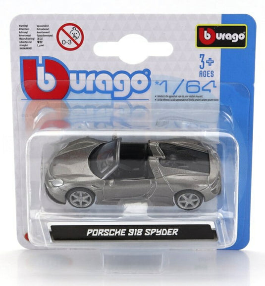 Porscheポルシェ 918 Spyderスパイダー 2010 マットグレー / Bburago 1/64 ミニカー