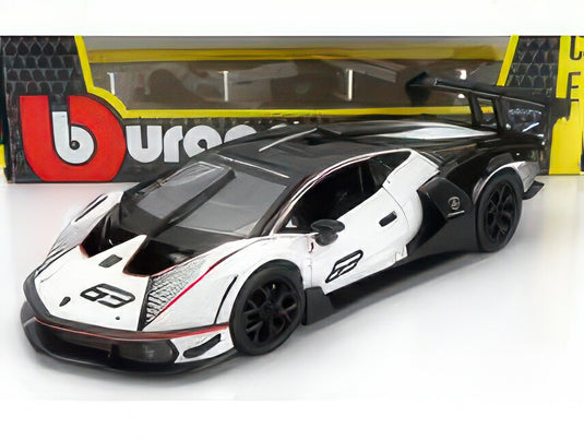 LAMBORGHINI ESSENZA SCV12 N 12 2021 WHITE BLACK/BBurago 1/24ミニカー