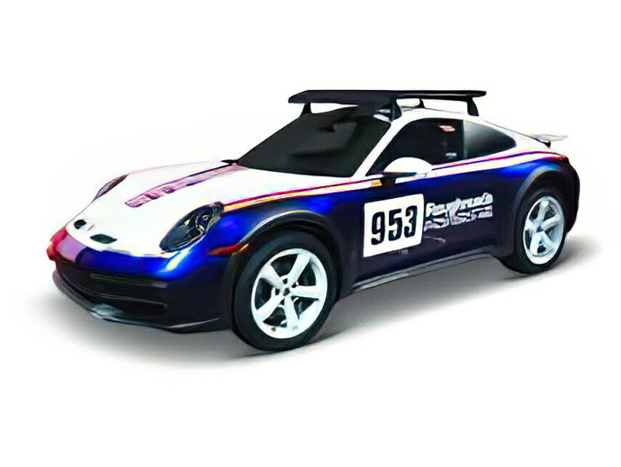 【予約】12月以降発売予定PORSCHE - 911 992 N 953 RALLY DAKAR ROUGHROADS 2023 - WHITE BLUE/BURAGO 1/24ミニカー