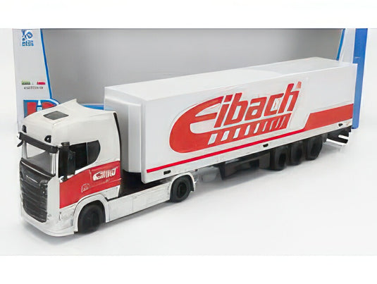 SCANIA S770 V8 TRUCK EIBACH 2021 WHITE RED/BBurago 1/43ミニカー