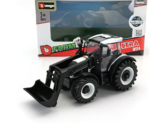 VALTRA - N174 TRACTOR FRONT LOADER 2017 - WHITE BLACK/BBURAGOブラゴ 1/50ミニカー