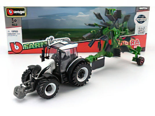 VALTRA - N174 TRACTOR WITH WHIRL RAKE 2017 - WHITE BLACK GREEN/BBURAGOブラゴ 1/50ミニカー