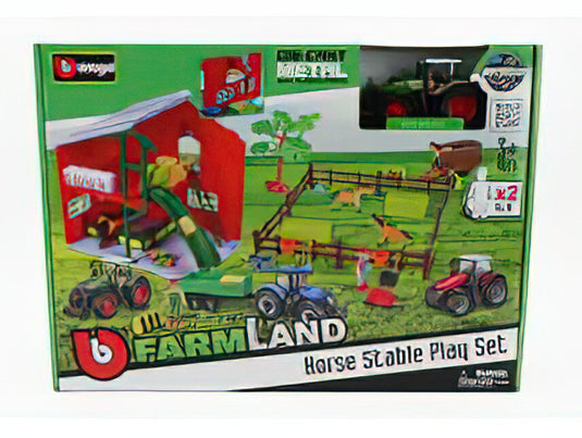 FENDT - SET FARM HORSE STABLE PLAY VARIO 1050 TRACTOR 2016 - GREEN/BBURAGOブラゴ 1/50ミニカー