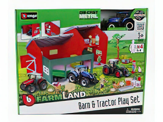 NEW HOLLAND  SET FARM BARN & TRACTOR PLAY T7.315 TRACTOR 2009  BLUE/BURAGO 1/50ミニカー