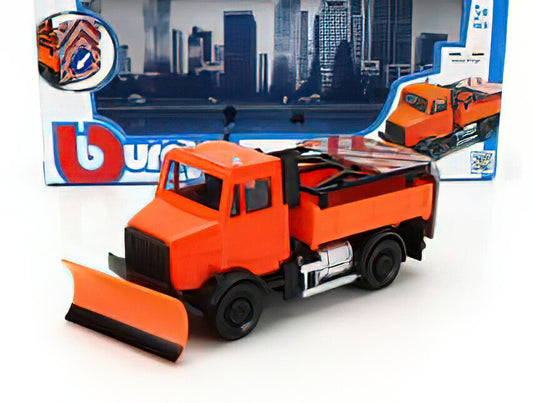 TRUCK 道路管理車両 除雪車&表示板付き 2軸 2010年モデル オレンジ/BURAGO 1/43ミニカー