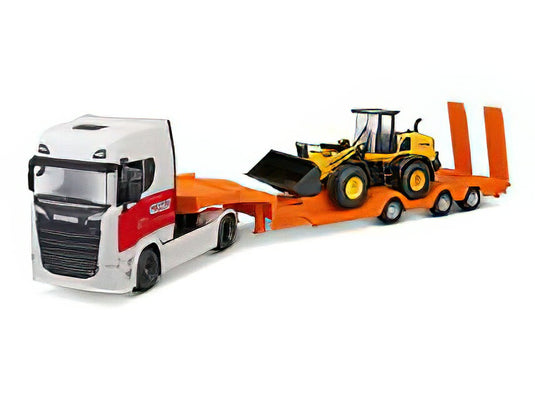 【予約】8月以降発売予定SCANIA  R730 V8 TRUCK PIANALE TRASPORTO RUSPA GOMMATA SCRAPER 2011  WHITE ORANGE/BURAGO 1/43ミニカー