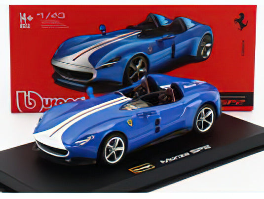 FERRARI - MONZA SP2 2018 - BLUE SILVER/BBURAGOブラゴ 1/43ミニカー