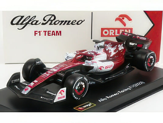 ALFA ROMEO F1 C42 TEAM ORLEN RACING N 24 BAHRAIN GP 2022 GUANYU ZHOU WHITE RED MET/BBurago 1/43ミニカー