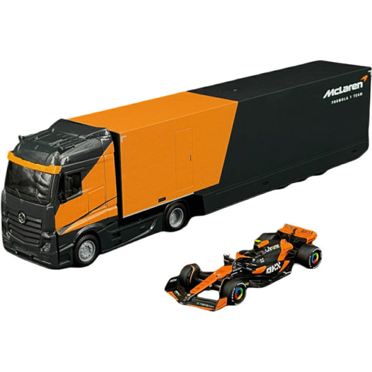 Mercedes-Benzメルセデスベンツ Actros 2 Truck McLaren MCL38 No.4 2024 Norris / Bburago 1/43 ミニカー