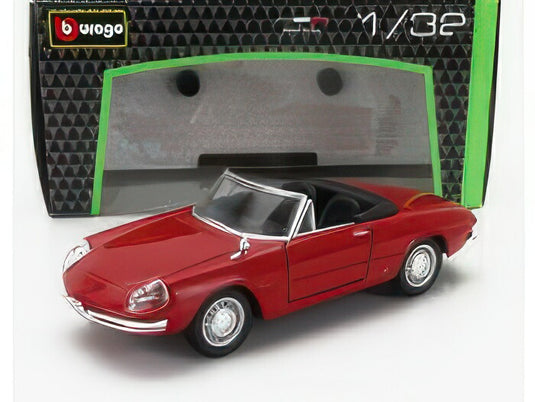 ALFA ROMEO デュエット 1600 スパイダー オープン 1966年モデル レッド/BURAGO 1/32ミニカー