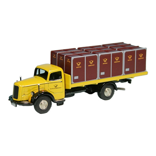 Mercedes Benzメルセデスベンツ L6600 プラットフォーム Weberコンテナ Deutsche Bundespost 1500台限定 / BUB 1/87 ミニカー