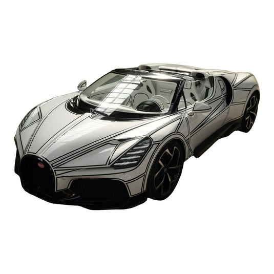 【予約】2026年発売予定 Bugattiブガッティ W16 Mistral Blanc Eternal 2023 ホワイト ショーケース付 199台限定 / MR Collection 1/18 ミニカー
