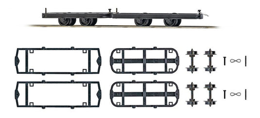 H0f 鉄道模型車両 Busch 貨車台車キット 2両セット Power system: DC