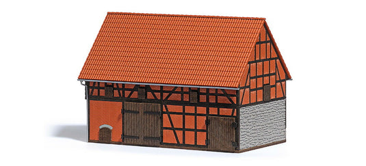 HOゲージ 鉄道模型 Busch ブッシュ Era I Barn with small stable (VIERSEITHOF)