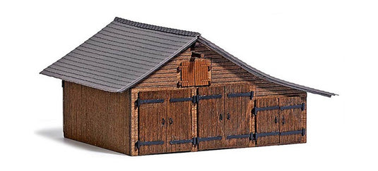 HOゲージ 鉄道模型 Busch ブッシュ 木製納屋 キット Wooden barn