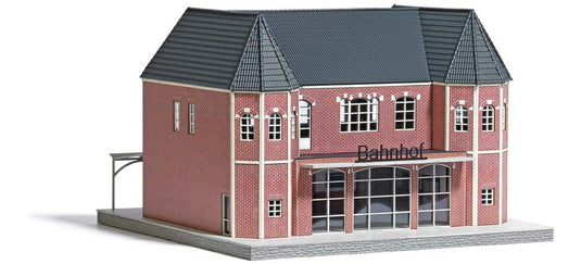 HOゲージ 鉄道模型 Busch ブッシュ バートベントハイム駅 組み立てキット Bad Bentheim train station kit