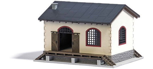 HOゲージ 鉄道模型 Busch Goods shed with loading ramps and sliding gates