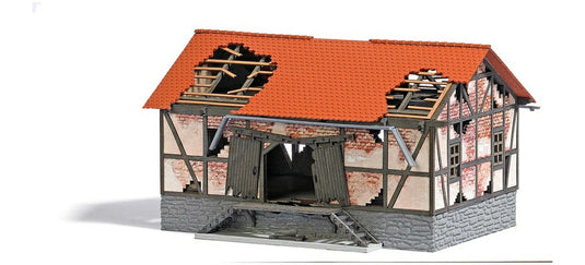 HOゲージ 鉄道模型 Busch ブッシュ 朽ちた貨物小屋 128 x 85 x 75 mm Decayed freight shed