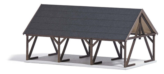 HOゲージ 鉄道模型ストラクチャー Busch 薪置き場セット 木材収納キット Wood storage