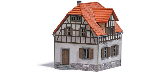 HOゲージ 鉄道模型 Busch ブッシュ ウェザリング済み住宅 Weathered home