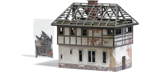 HOゲージ 鉄道模型 Busch ブッシュ Weathered signal box kit