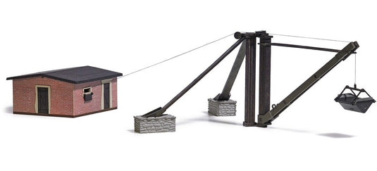 HOゲージ 鉄道模型 Busch Slewing crane with winch house