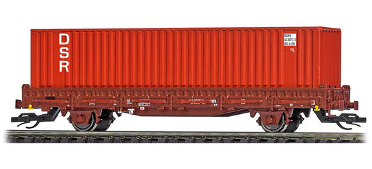 TTゲージ 鉄道模型 Busch ブッシュ Flat car with stakes Ks 3300 of the DR epoch IV Power system DC