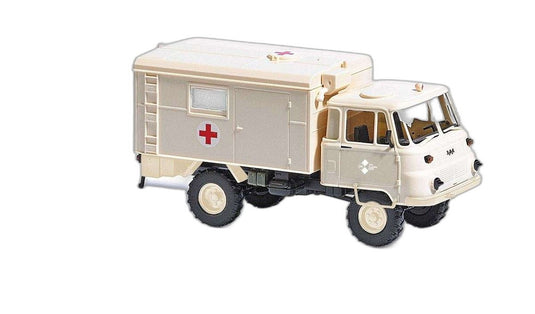 Robur LO 2002 A ボックス Sankra ベージュ 50249/ Busch 1/87  模型
