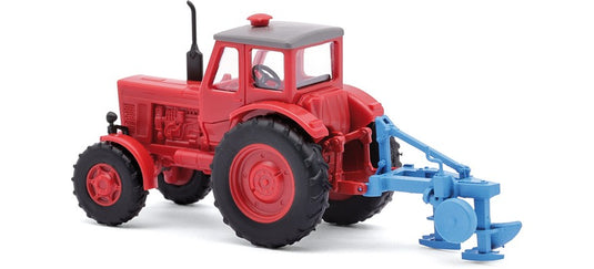 HOゲージ 鉄道模型 Busch Belarus MTS-52 with two-furrow plough