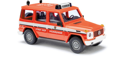 HOゲージ 鉄道模型 Busch Mercedes-Benz G-Class 90 Hof Fire Department