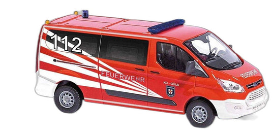 Feuerwehr Koblenz Ford Transit Custom バス/ Busch 1/87  模型