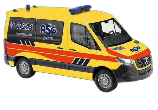 ASG Ambulanz Hamburg Mercedes Benz/ Busch 1/87  模型