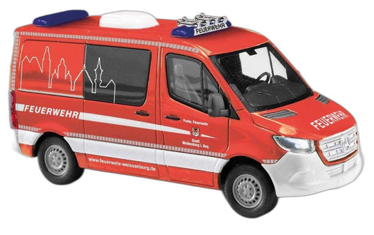 Feuerwehr Weibenburg Mercedes Benz/ Busch 1/87  模型