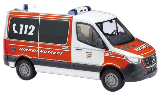 Kinder Rettungsdienst Dortmund Mercedes/ Busch 1/87  模型